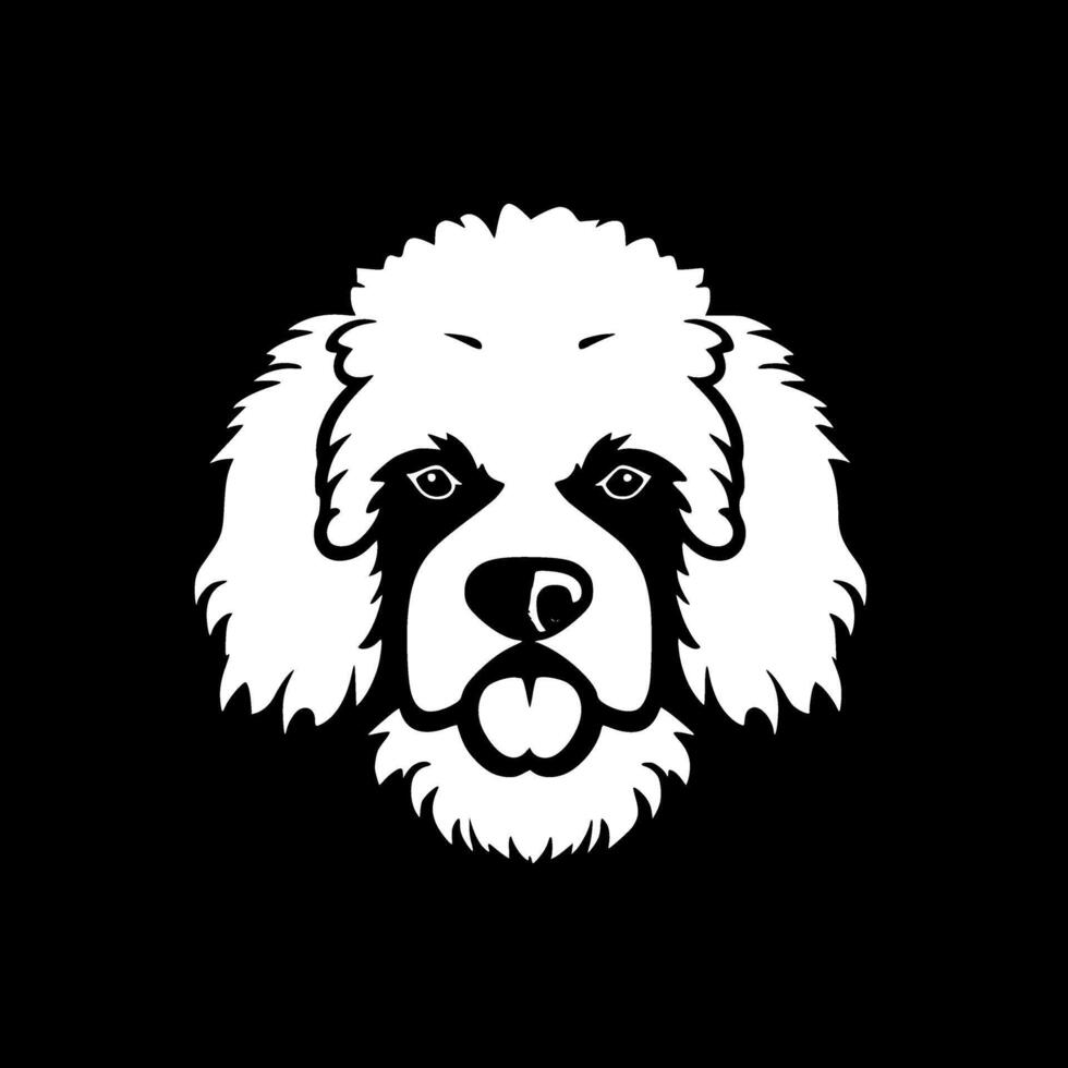 bichón frise - minimalista y plano logo - ilustración vector