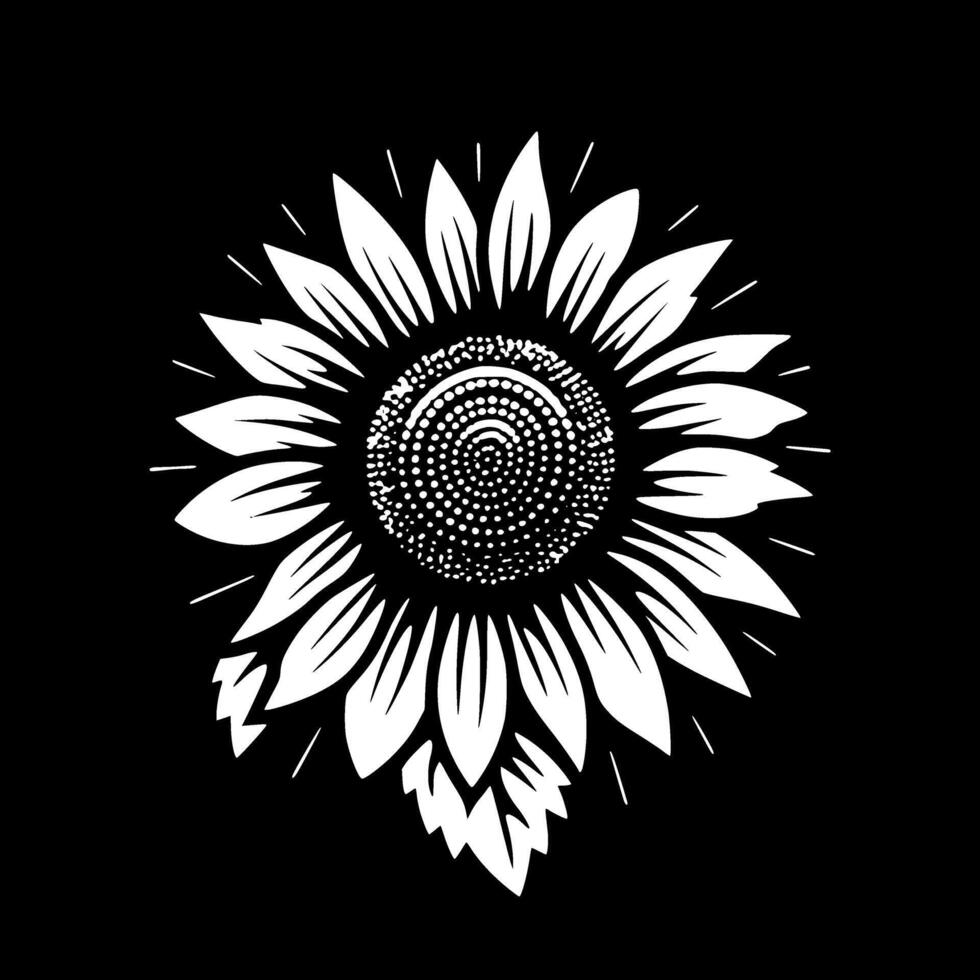 Flower, Black and White illustration vector