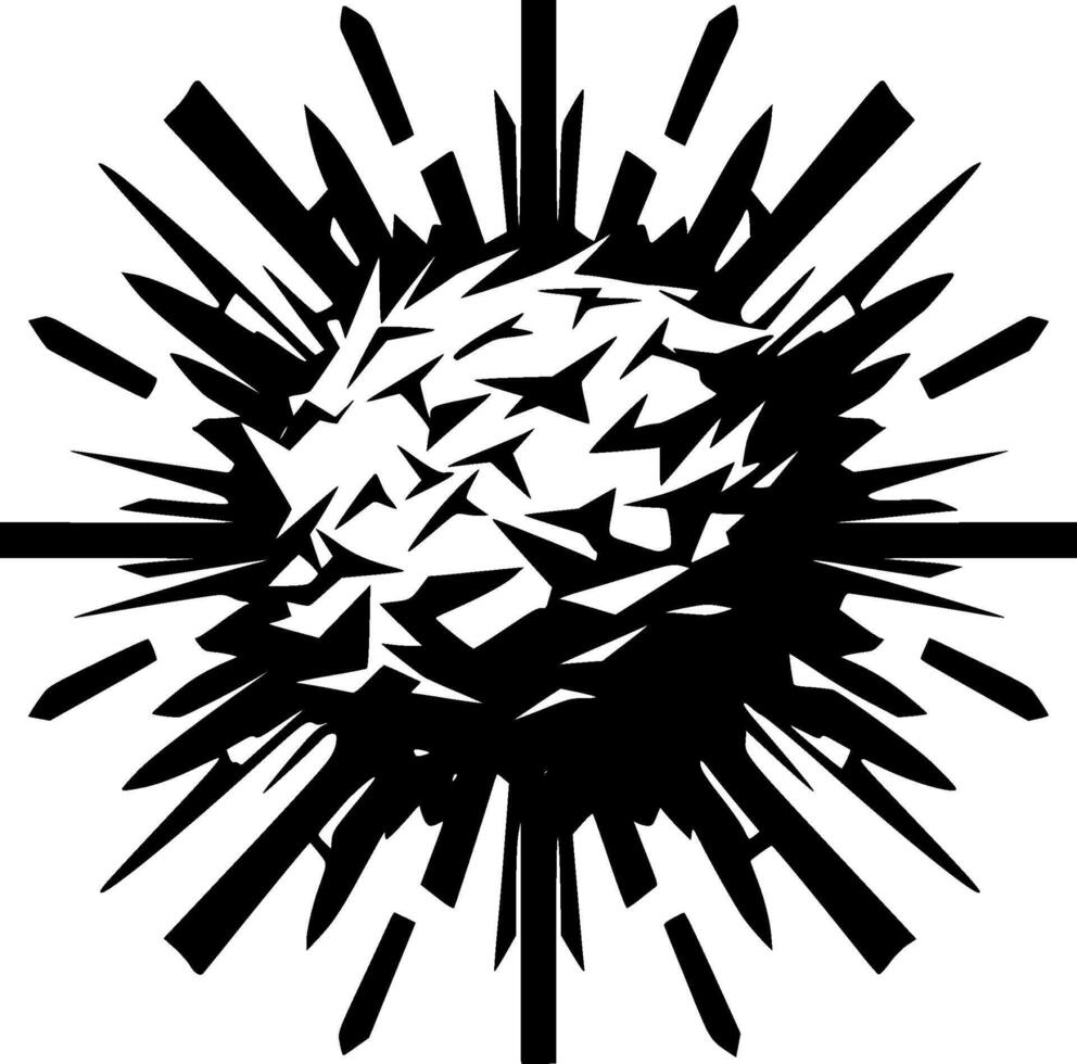 Explosion - Minimalist and Flat Logo - illustration vector