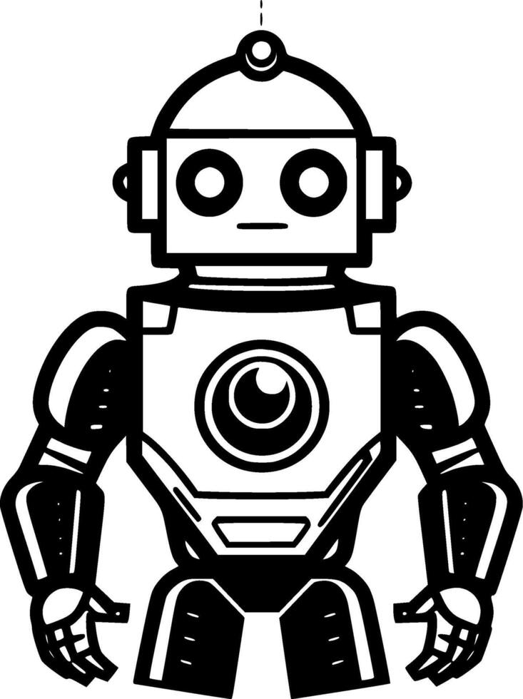 Robot - Minimalist and Flat Logo - illustration vector