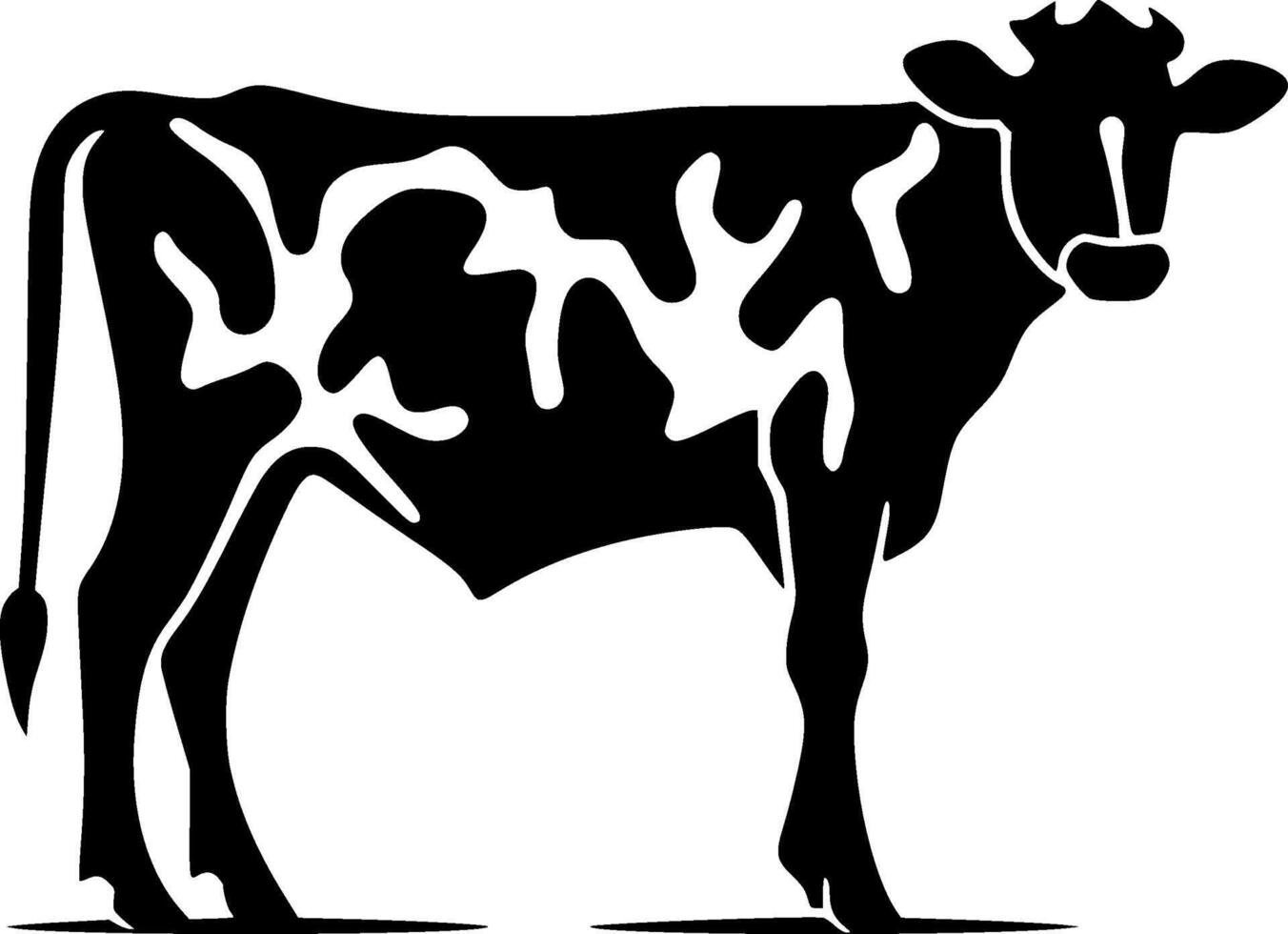 Cow, Minimalist and Simple Silhouette - illustration vector