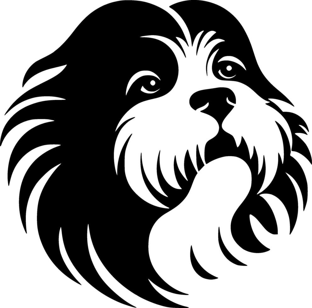 shih tzu - minimalista y plano logo - ilustración vector