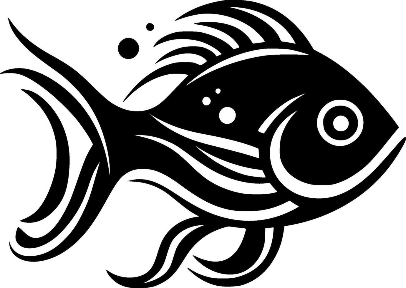 pescado - minimalista y plano logo - ilustración vector