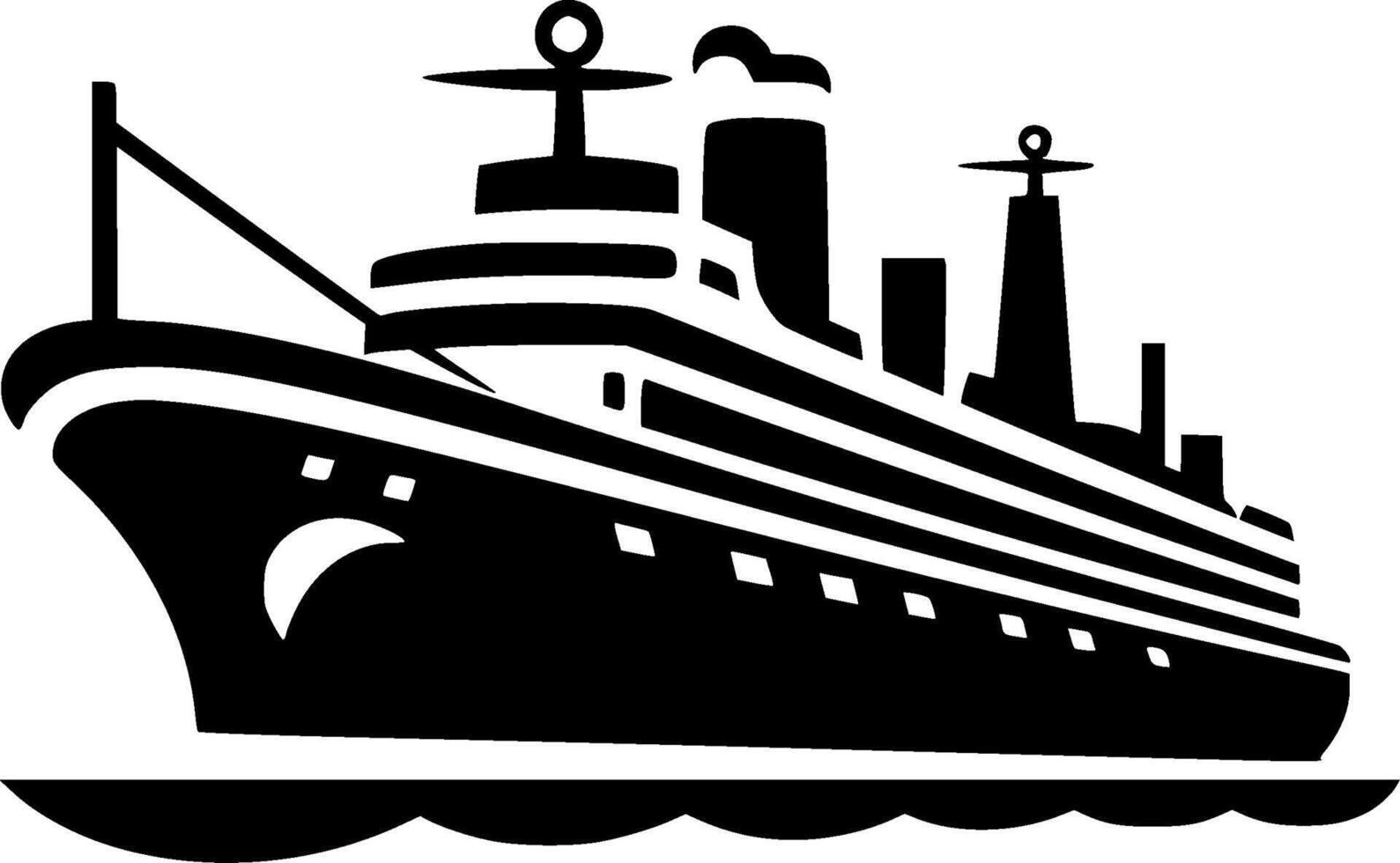 crucero, minimalista y sencillo silueta - ilustración vector