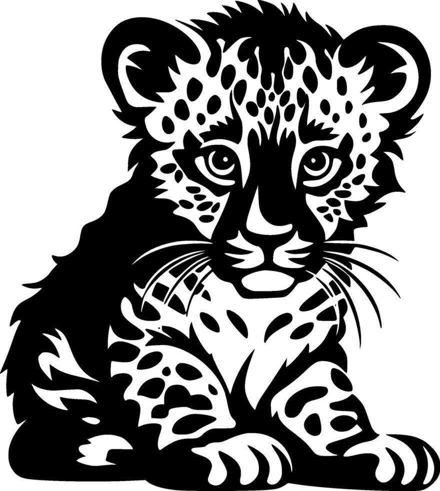 leopardo bebé - alto calidad logo - ilustración ideal para camiseta gráfico vector