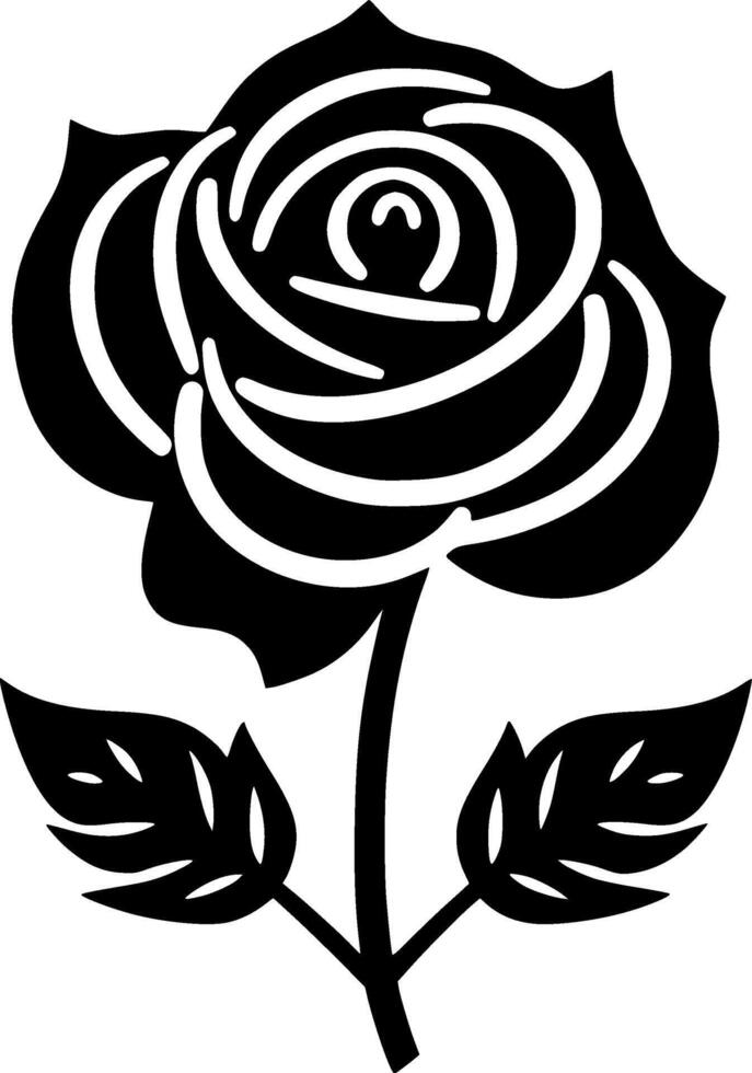 Flower, Black and White illustration vector