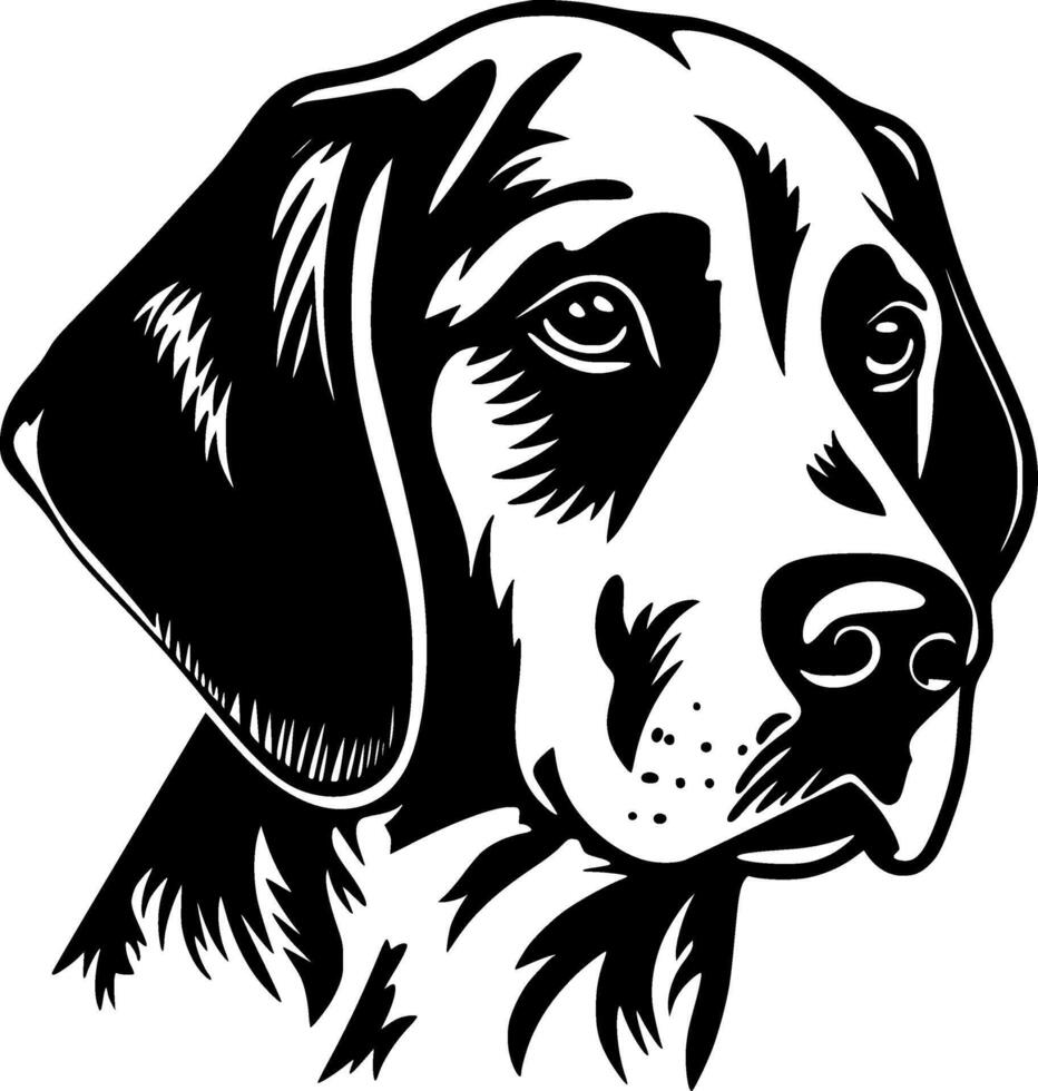 Beagle, Black and White illustration vector