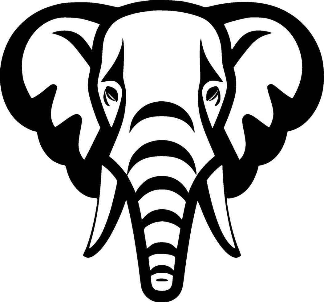 Elephant, Minimalist and Simple Silhouette - illustration vector