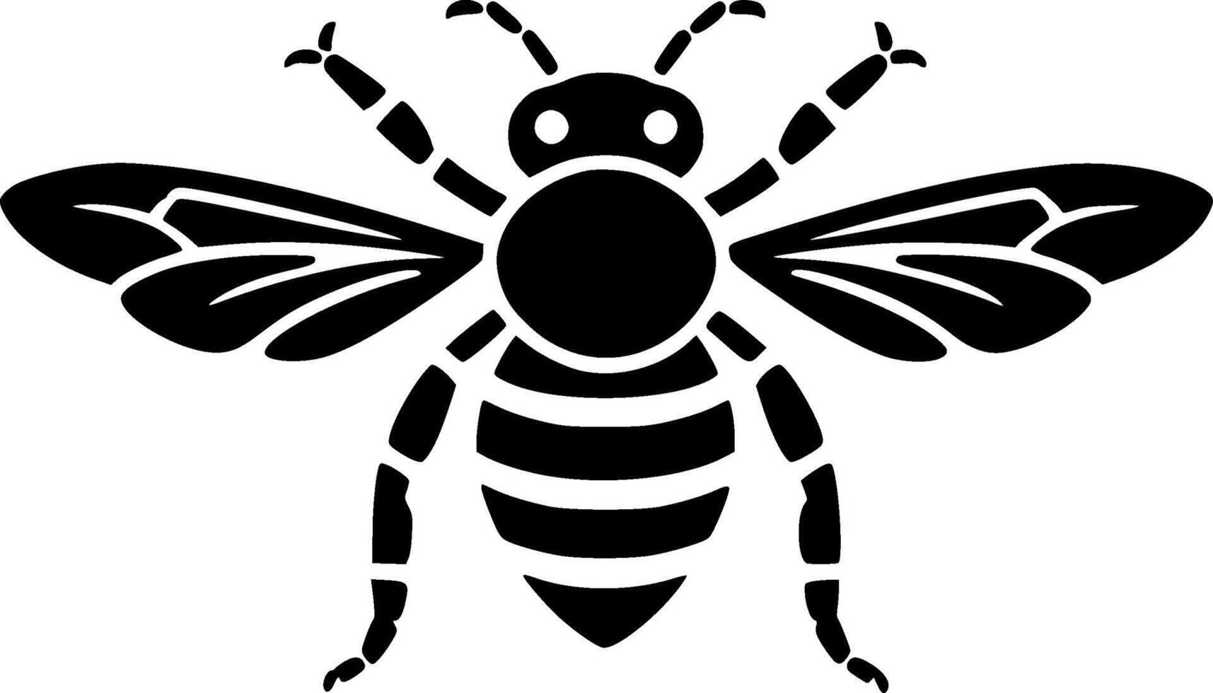Bee, Minimalist and Simple Silhouette - illustration vector