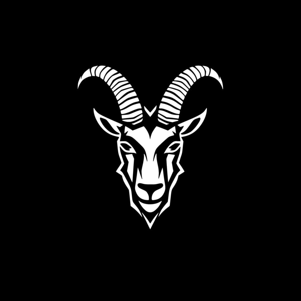 Goat, Minimalist and Simple Silhouette - illustration vector
