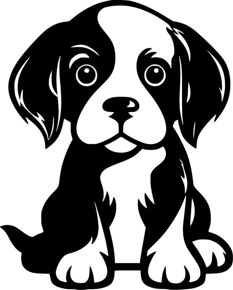 perrito - minimalista y plano logo - ilustración vector