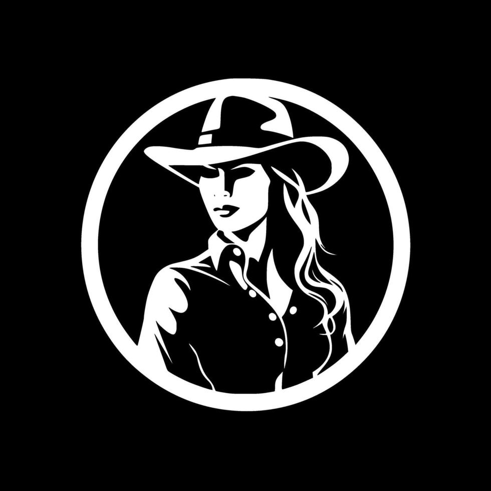 Cowgirl - High Quality Logo - illustration ideal for T-shirt graphic vector