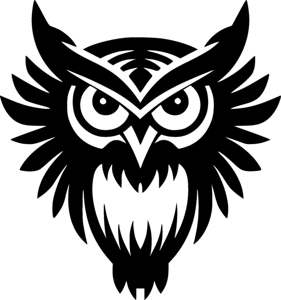 Owl, Minimalist and Simple Silhouette - illustration vector