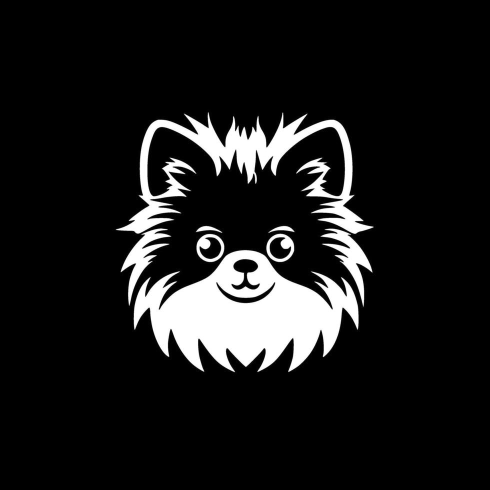 Pomeranian - Minimalist and Flat Logo - illustration vector