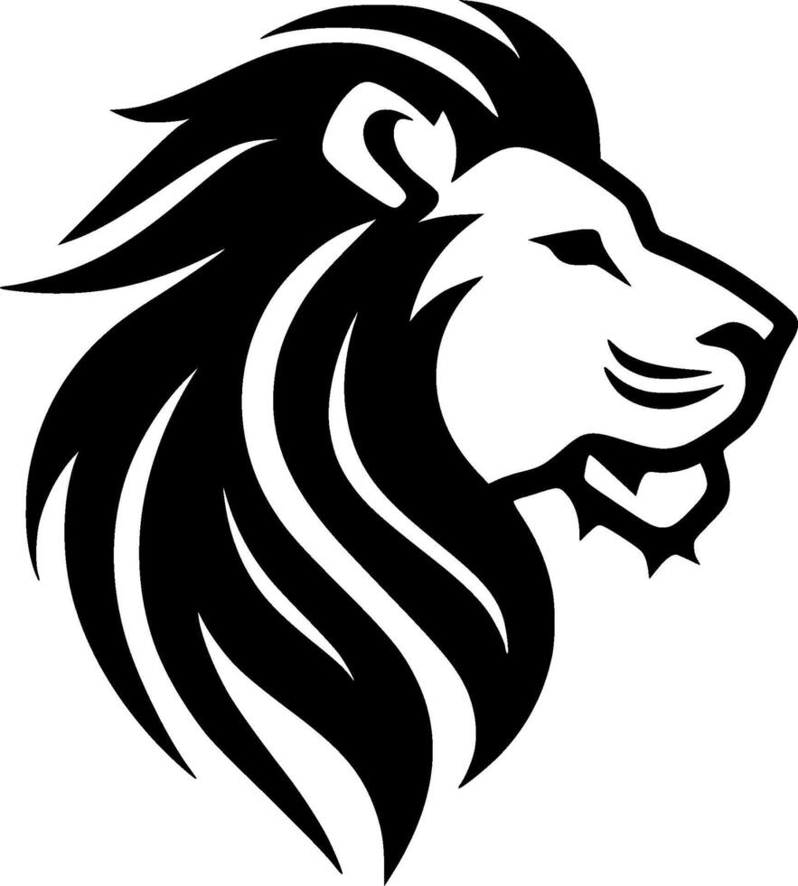 león - minimalista y plano logo - ilustración vector