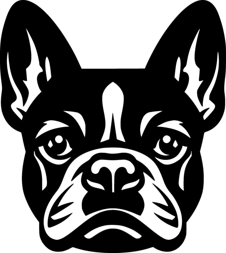 francés buldog, negro y blanco ilustración vector