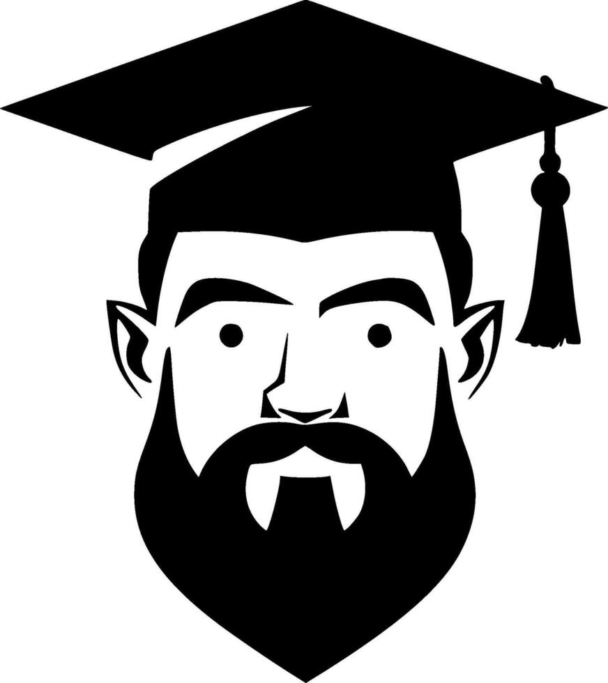 graduado, negro y blanco ilustración vector