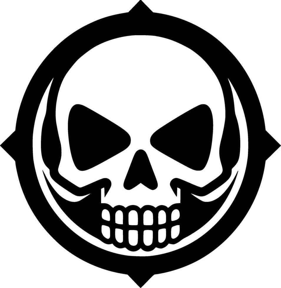 Skull, Minimalist and Simple Silhouette - illustration vector