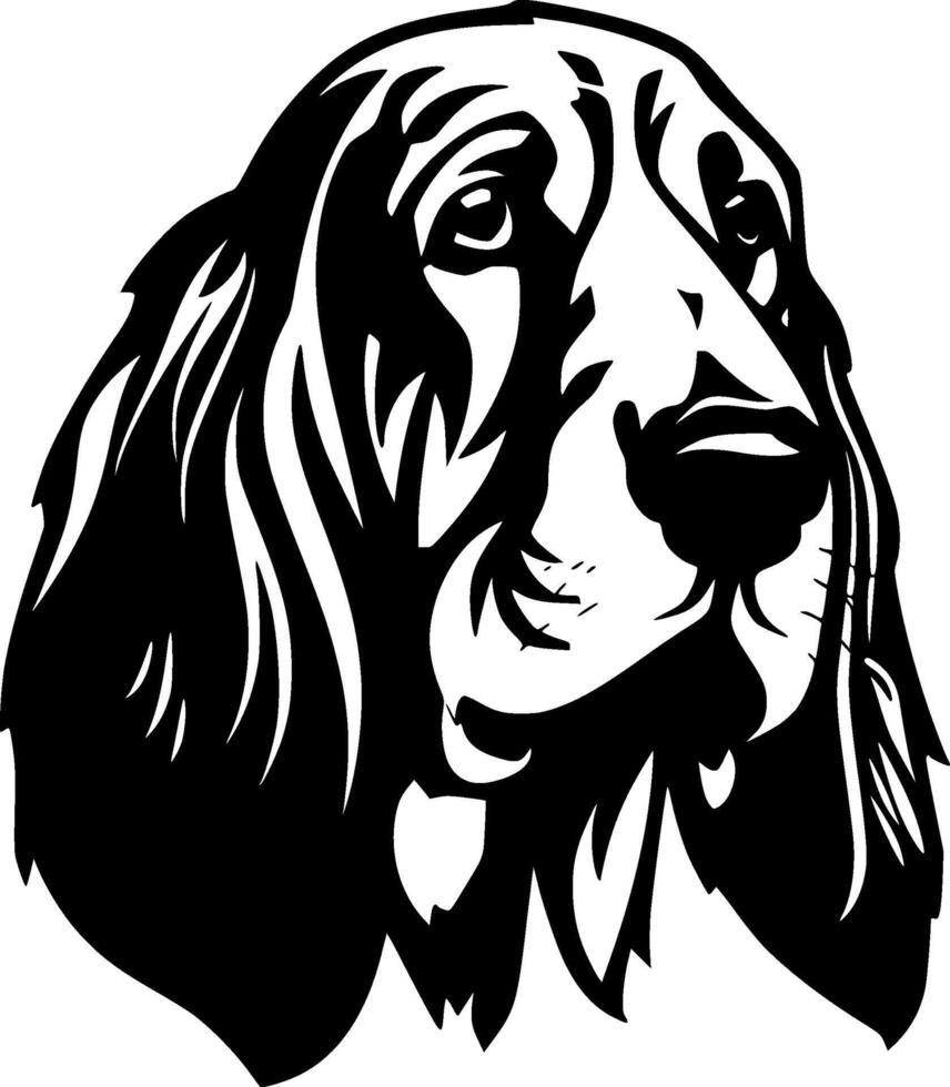 Bloodhound - Black and White Isolated Icon - illustration vector