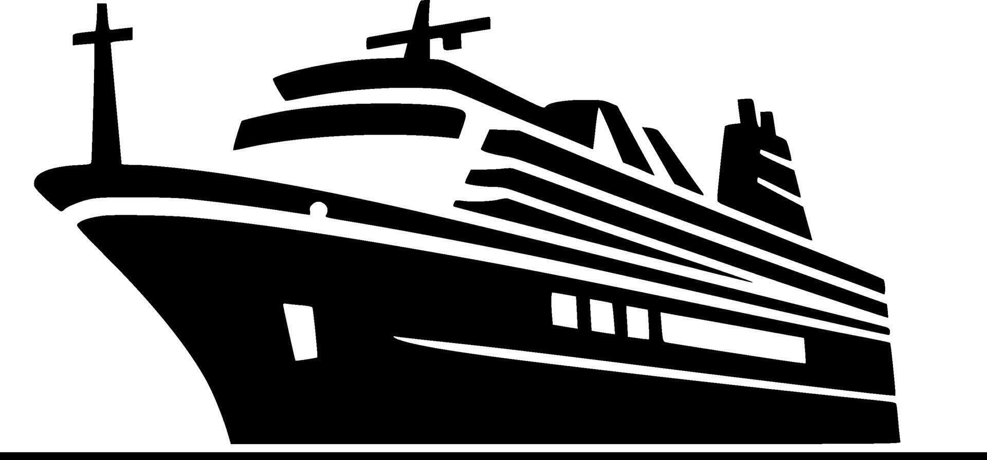 Cruise, Minimalist and Simple Silhouette - illustration vector