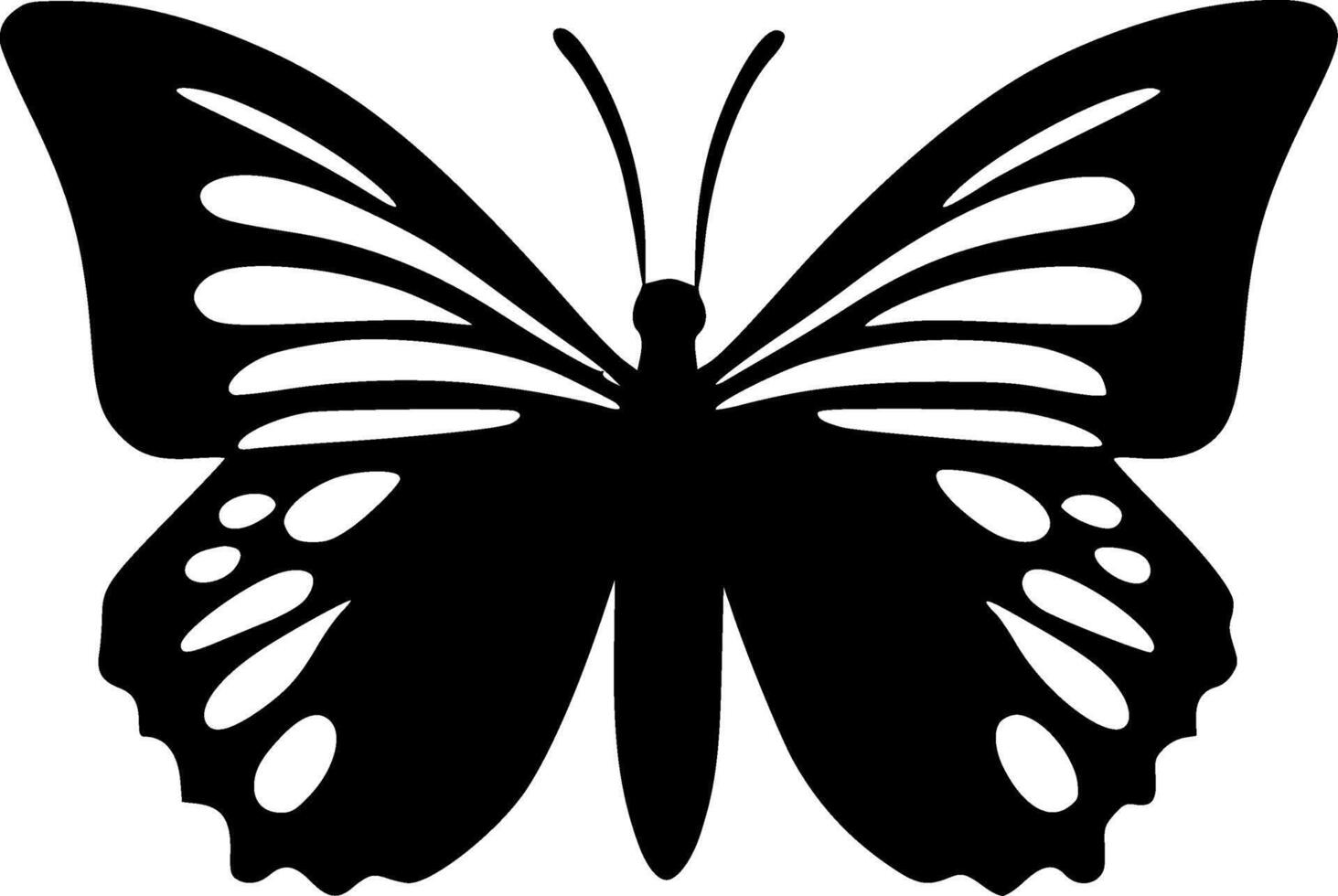 mariposa - minimalista y plano logo - ilustración vector