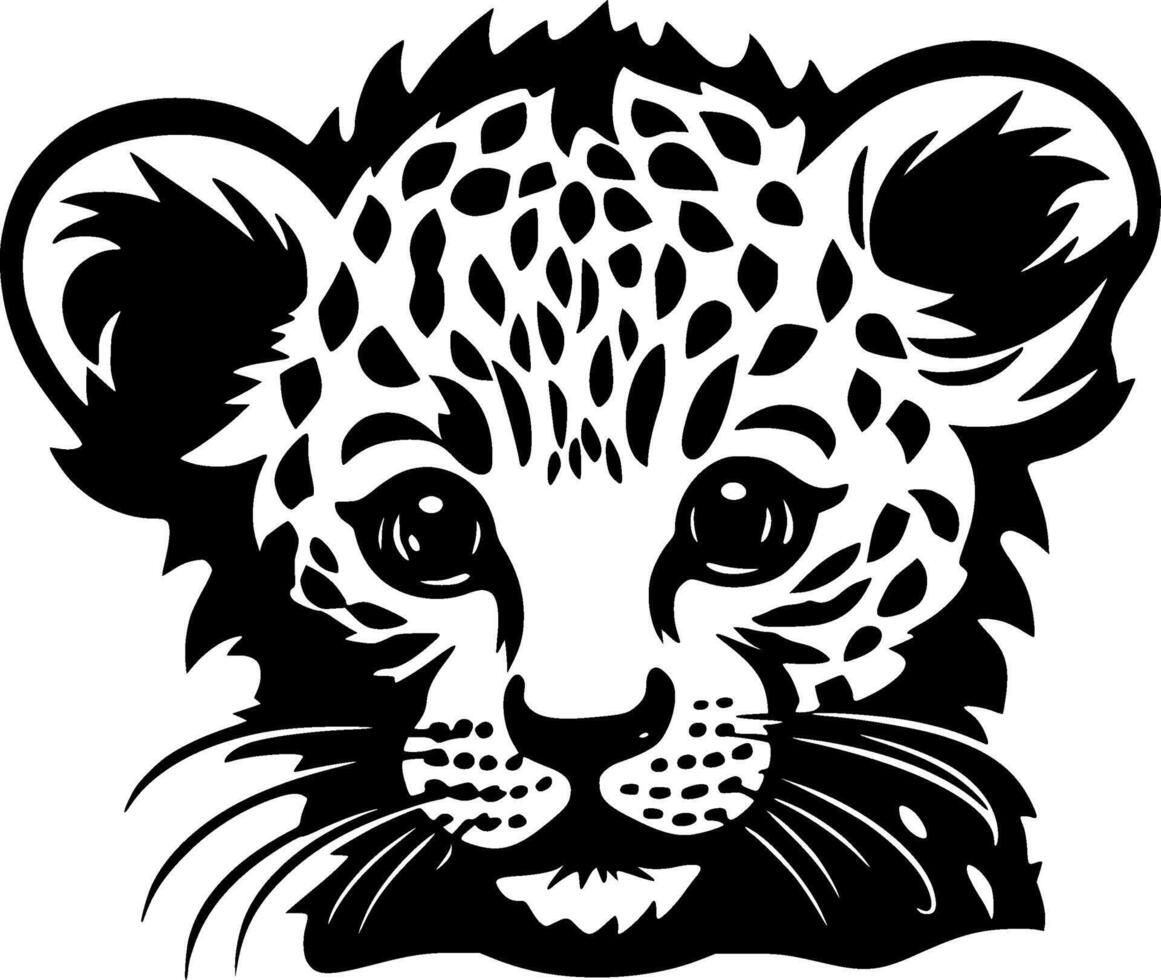 leopardo bebé - alto calidad logo - ilustración ideal para camiseta gráfico vector