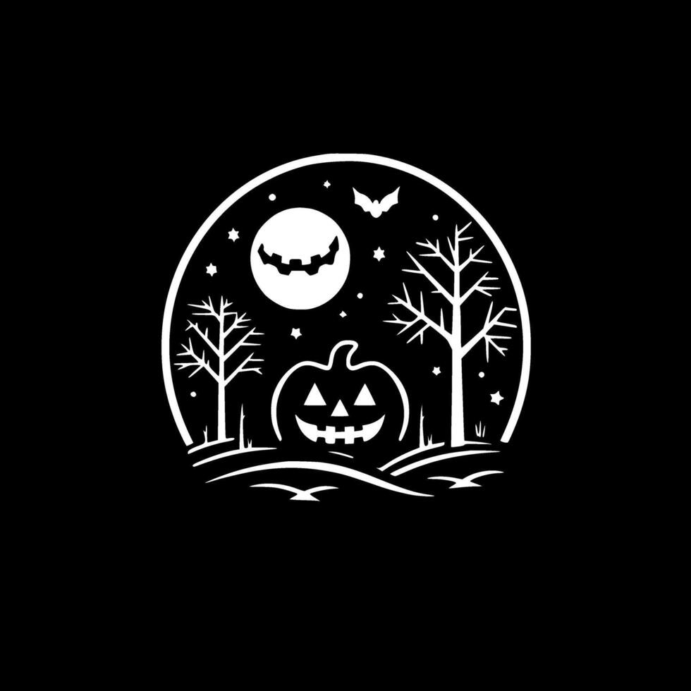 Halloween - Black and White Isolated Icon - illustration vector