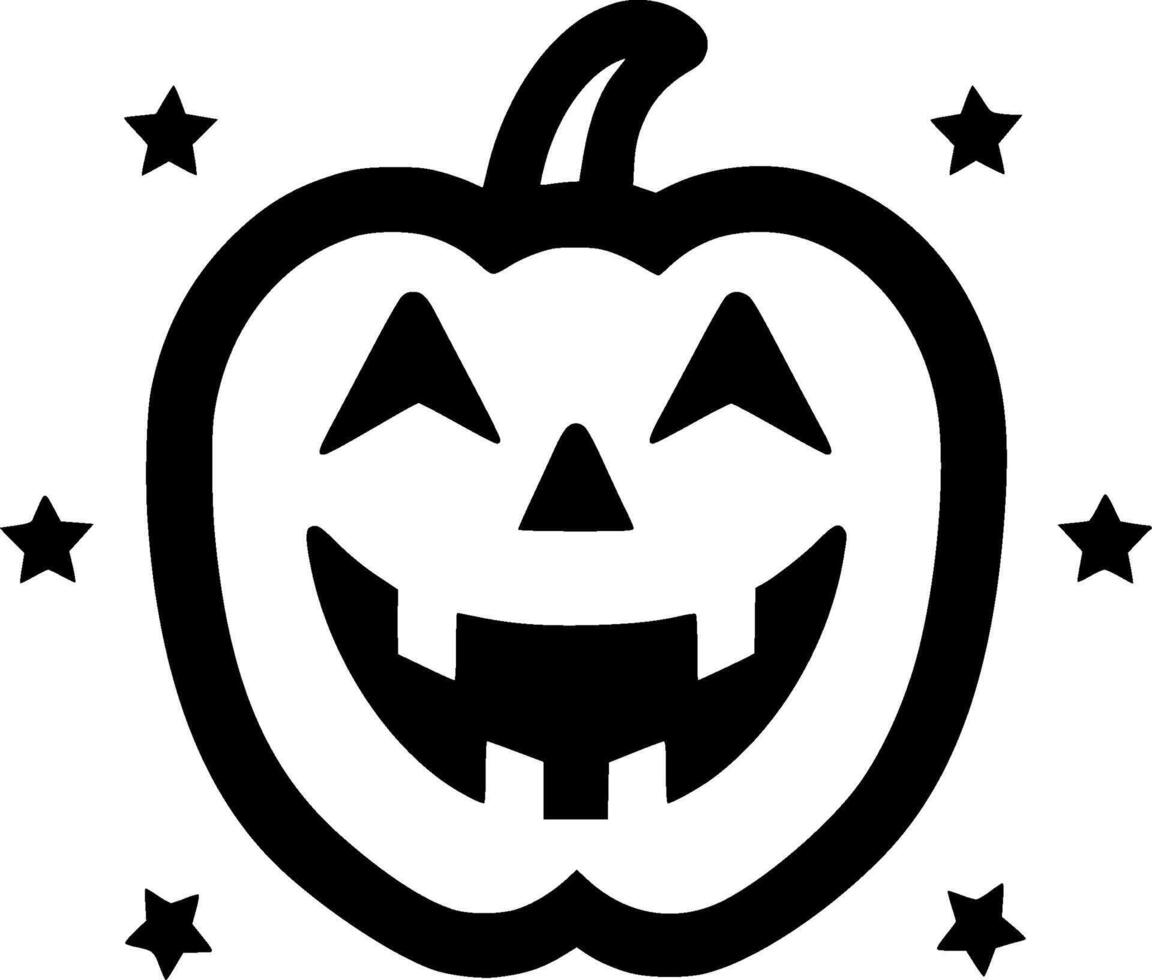 Halloween - Black and White Isolated Icon - illustration vector