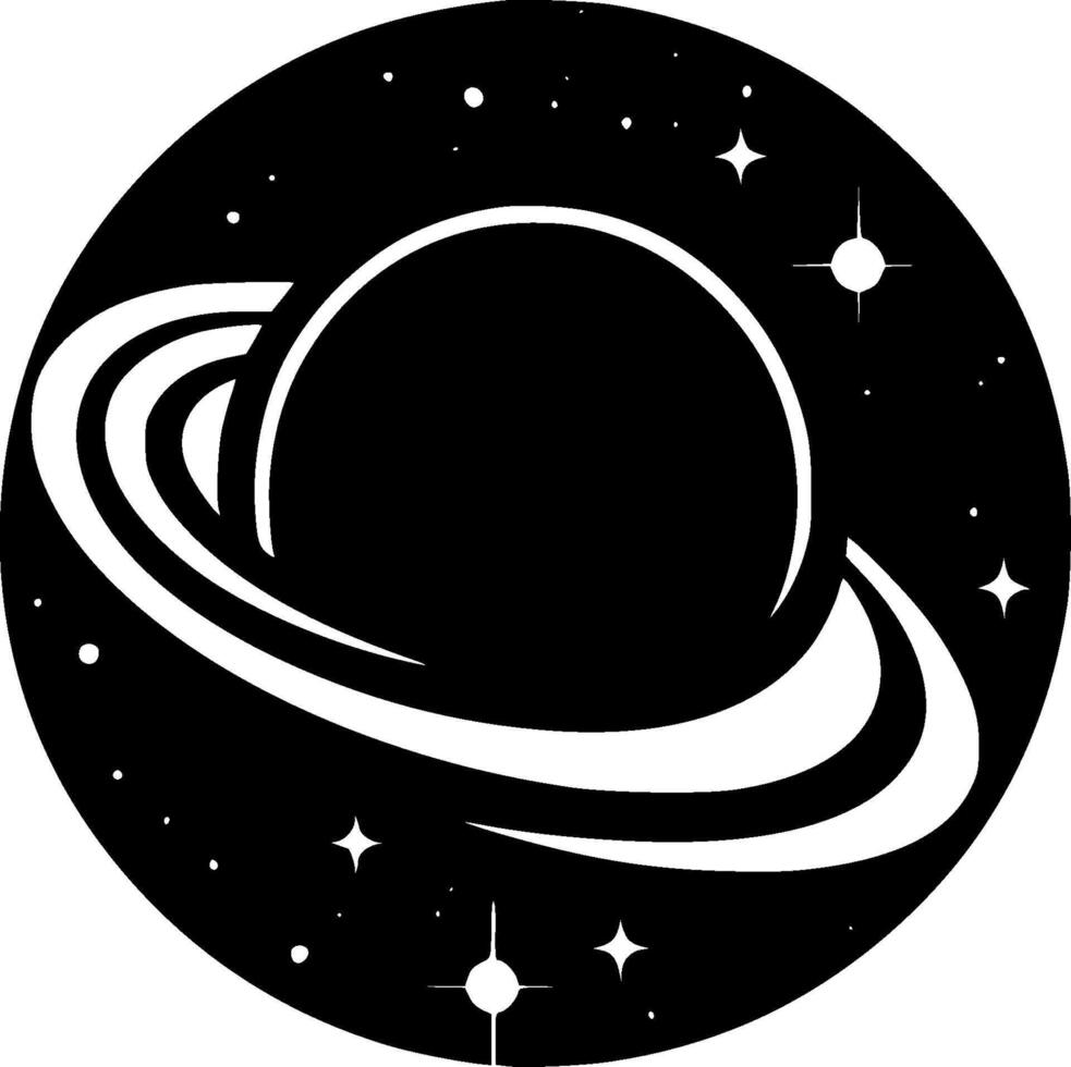 galaxia - minimalista y plano logo - ilustración vector