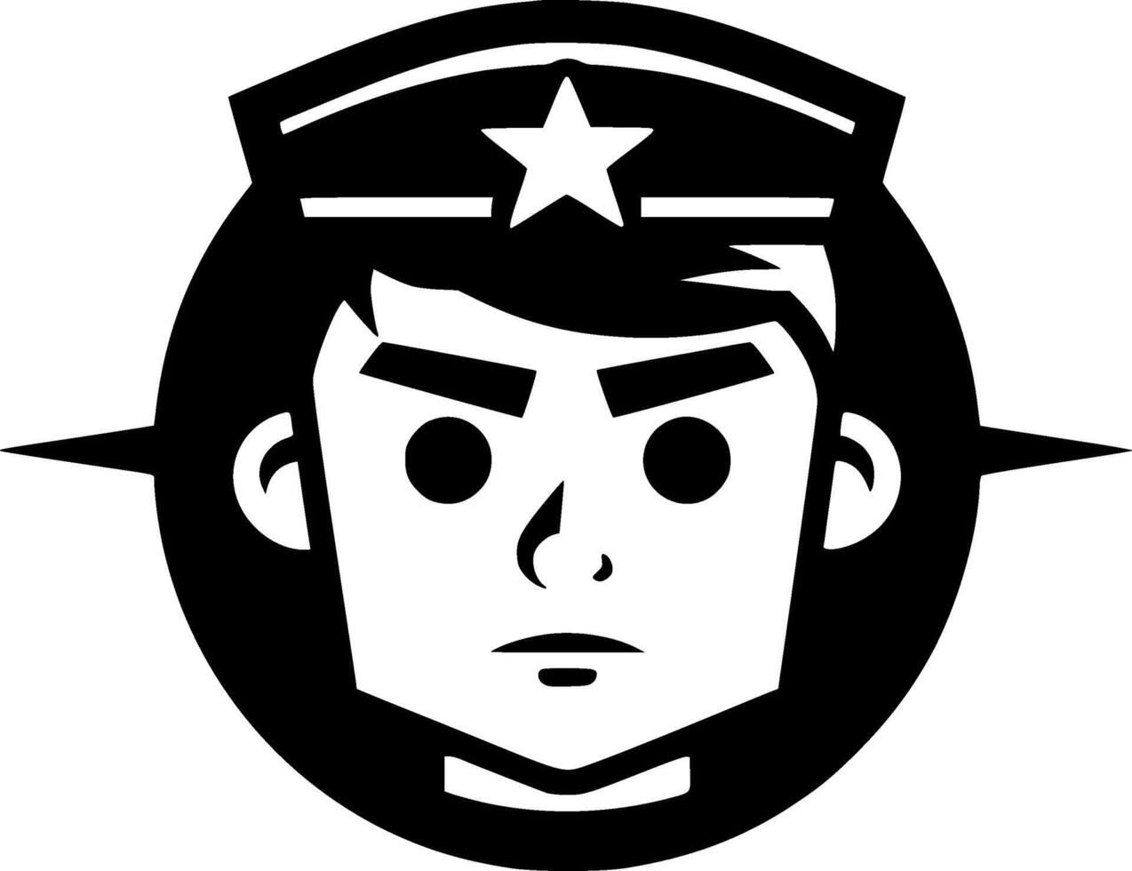 ejército, negro y blanco ilustración vector