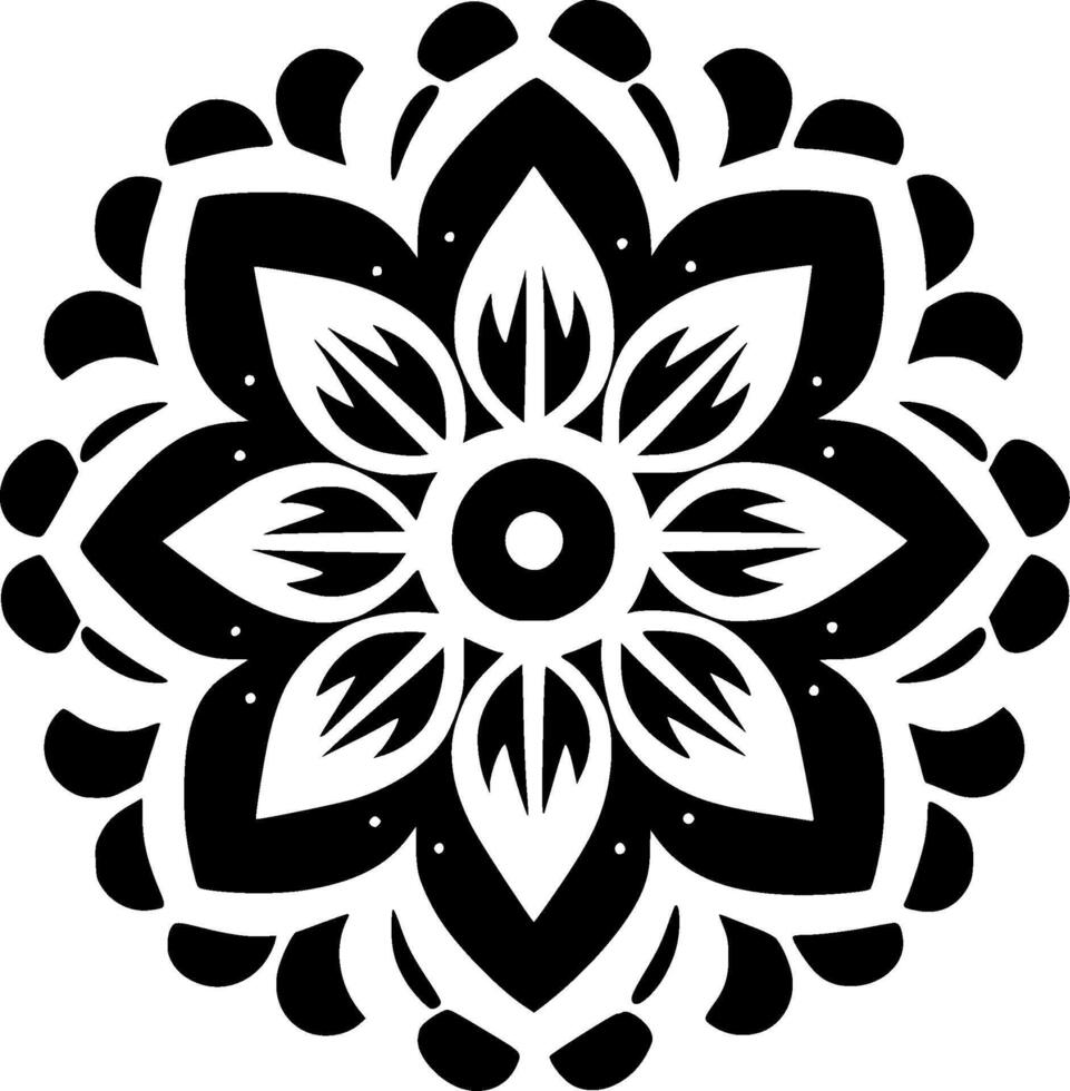 Mandala - Minimalist and Flat Logo - illustration vector