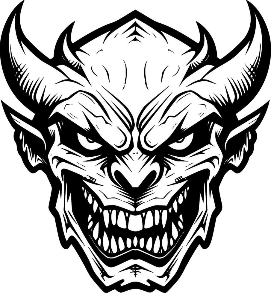 Skull, Minimalist and Simple Silhouette - illustration vector
