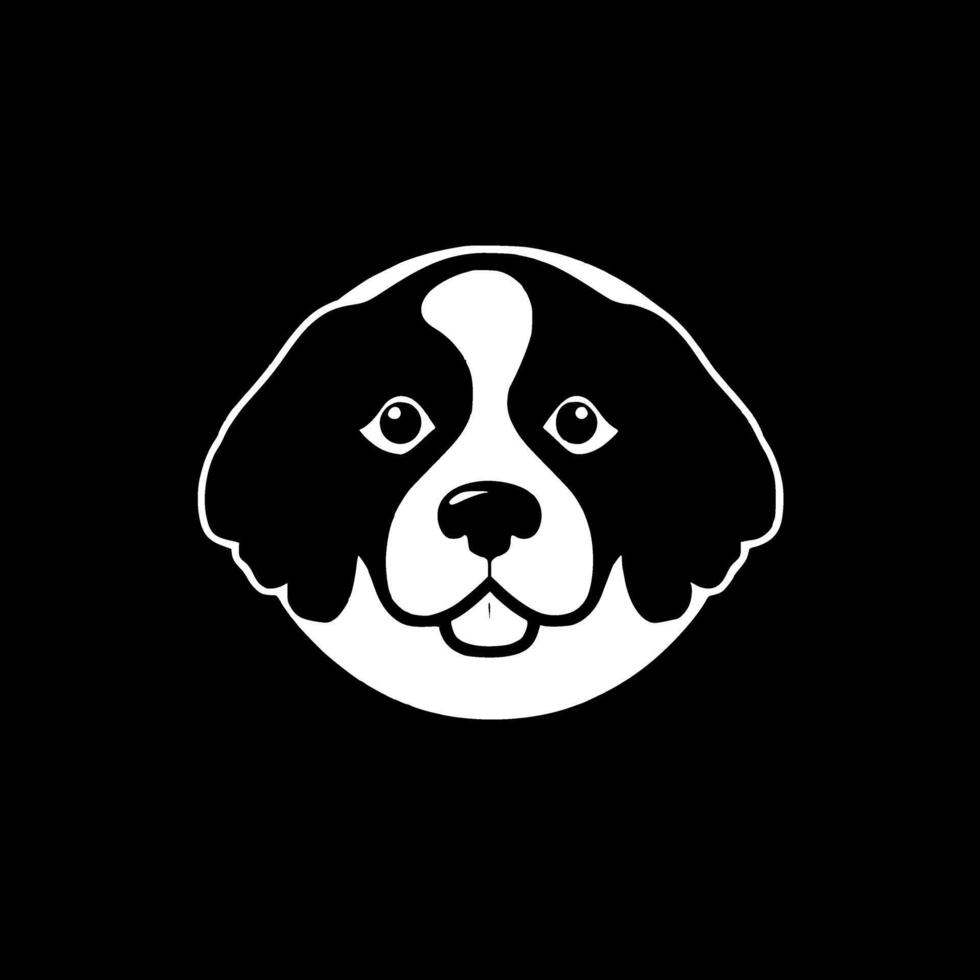 Puppy, Black and White illustration vector