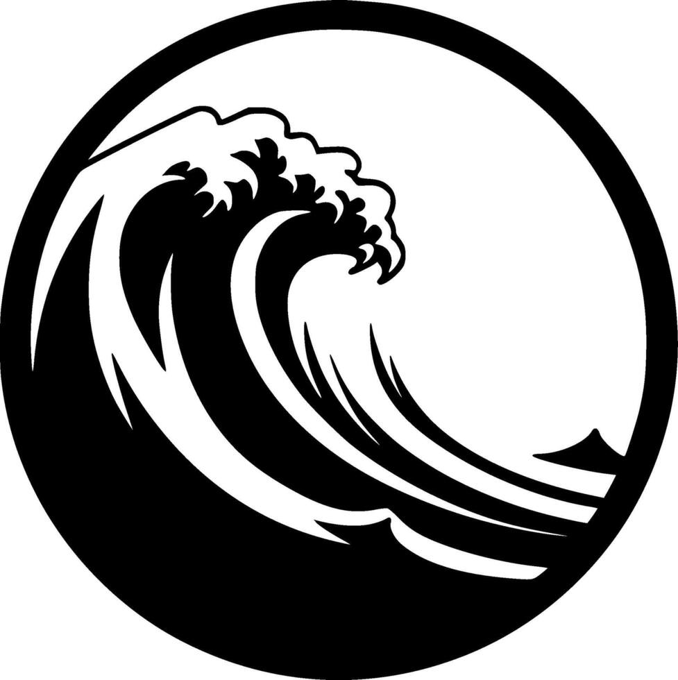 Wave - Minimalist and Flat Logo - illustration vector