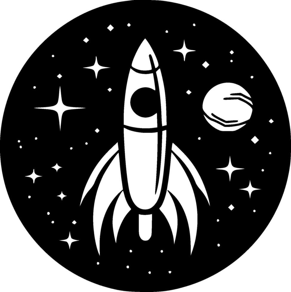Space, Minimalist and Simple Silhouette - illustration vector