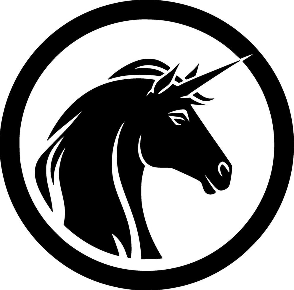 unicornio, minimalista y sencillo silueta - ilustración vector