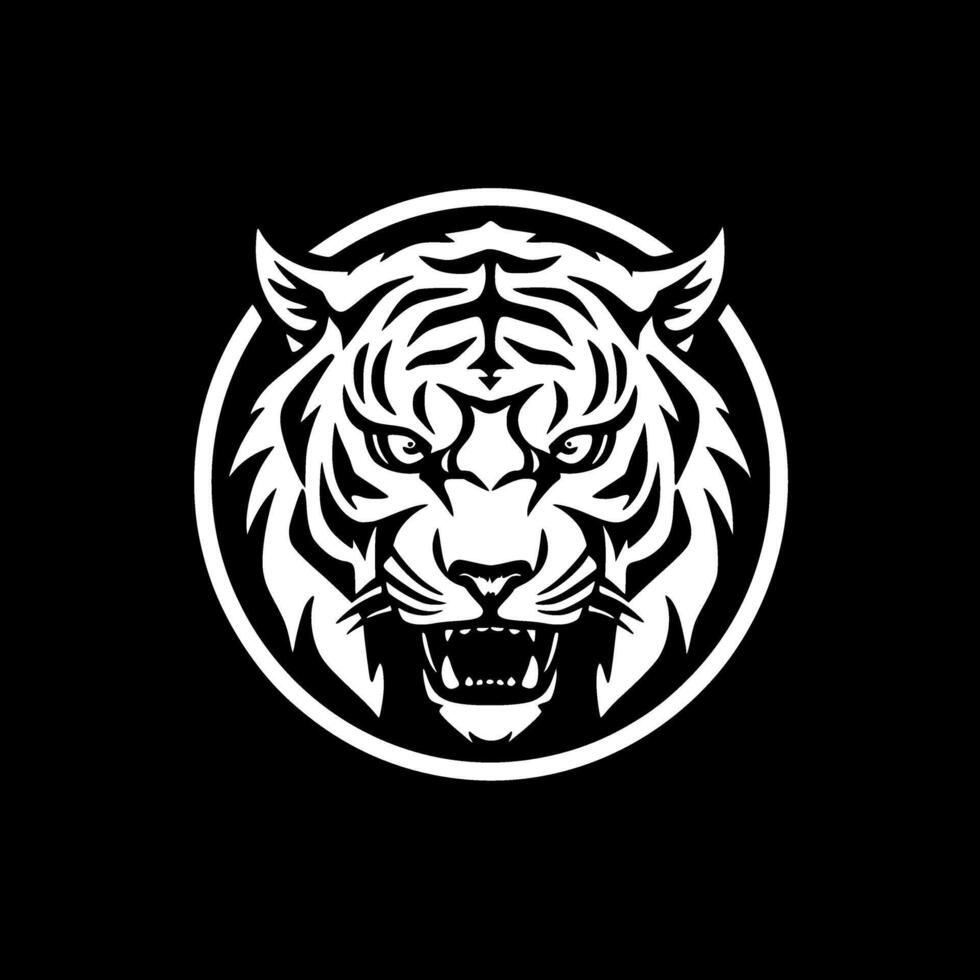 Tiger, Minimalist and Simple Silhouette - illustration vector