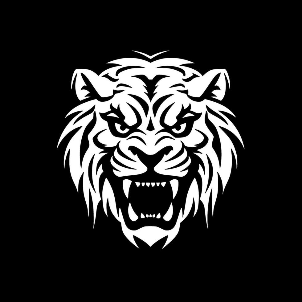 Tiger, Minimalist and Simple Silhouette - illustration vector