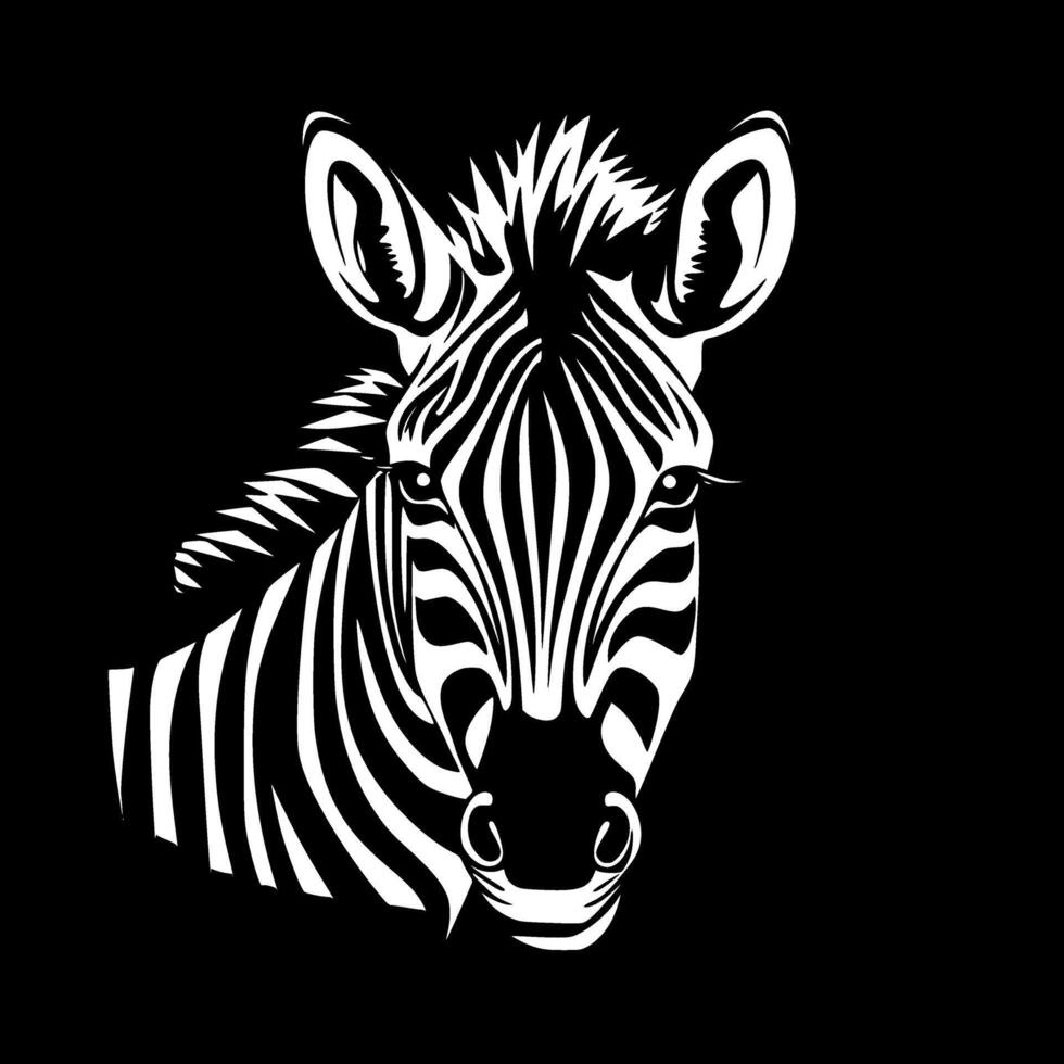 Zebra - Minimalist and Flat Logo - illustration vector