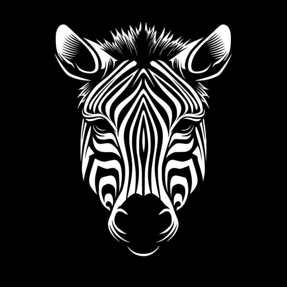 Zebra, Minimalist and Simple Silhouette - illustration vector