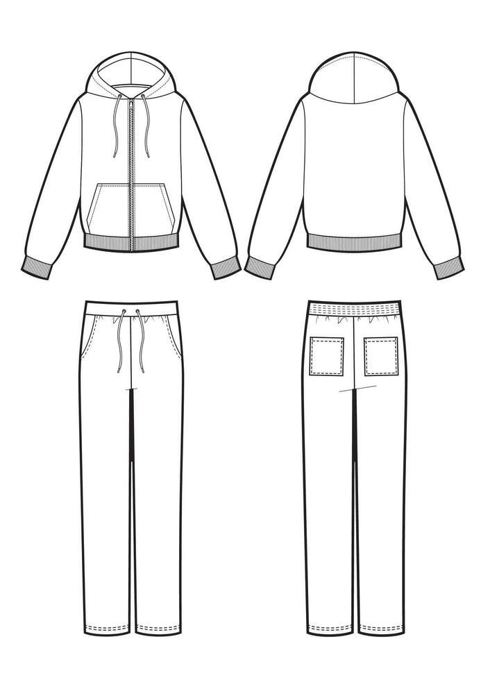 illustration of sport suit. smock and pants. vector