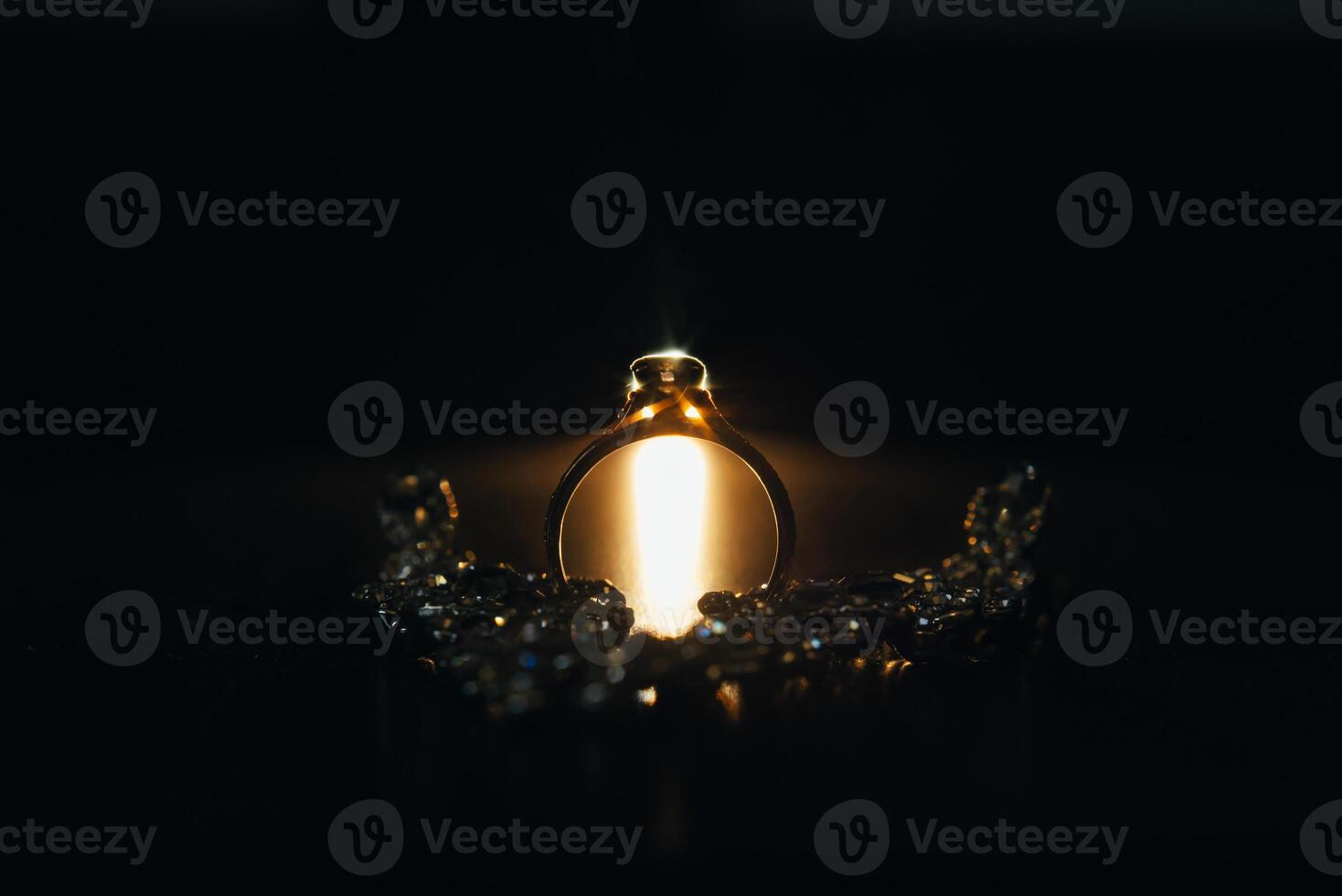 beautiful wedding rings in a good light. photo