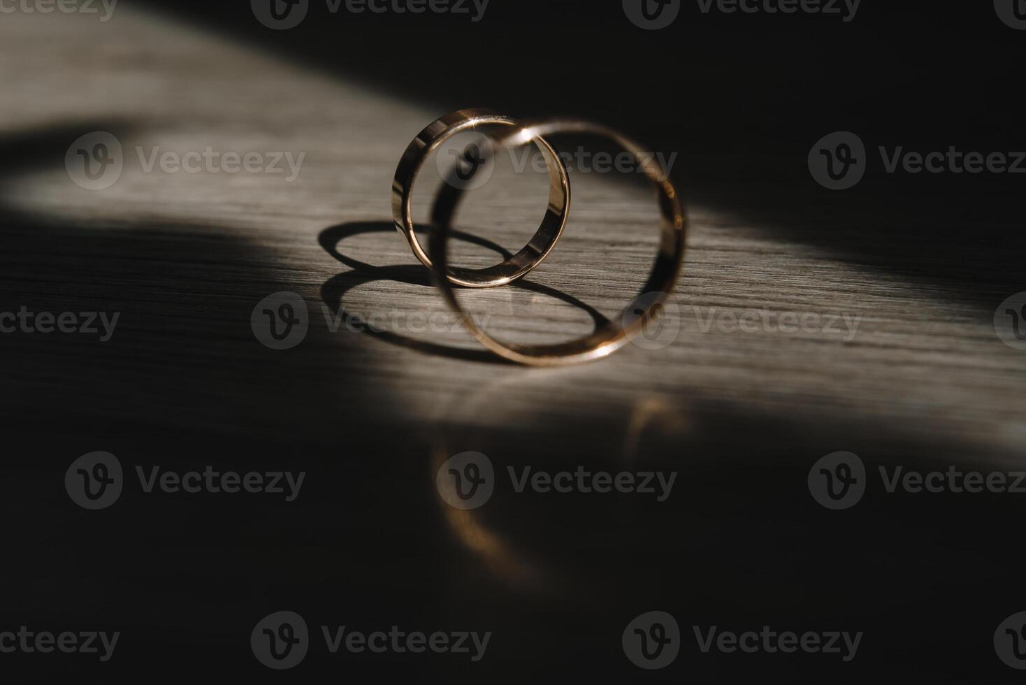 beautiful wedding rings in a good light. photo