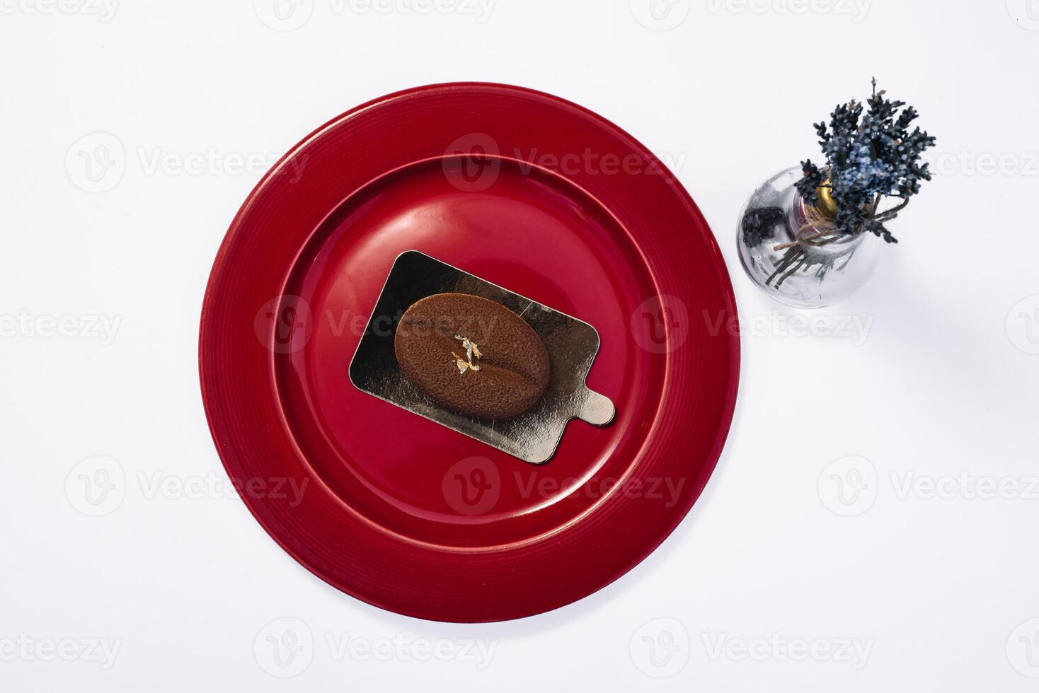 Chocolate brownies dessert on white background. photo