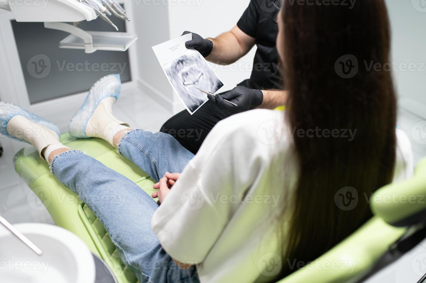 happy girl at the dentist photo