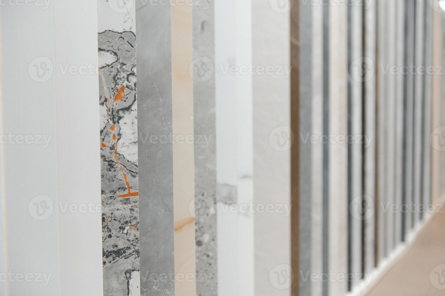 Porcelain stoneware tiles in a store photo