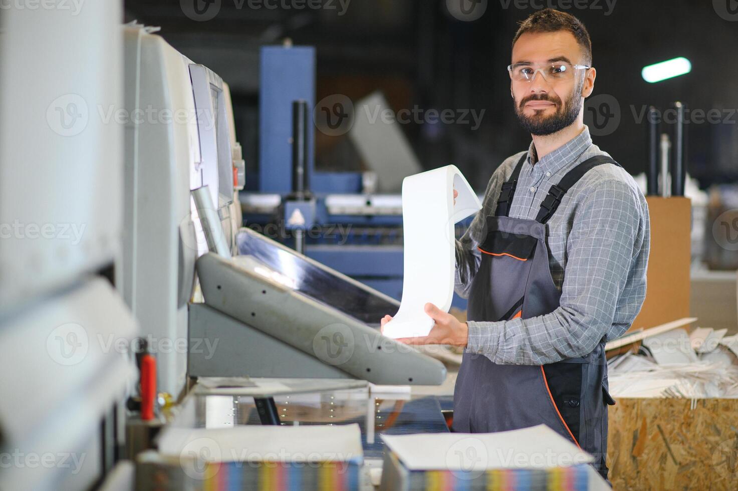 Portrait of a printing house worker photo