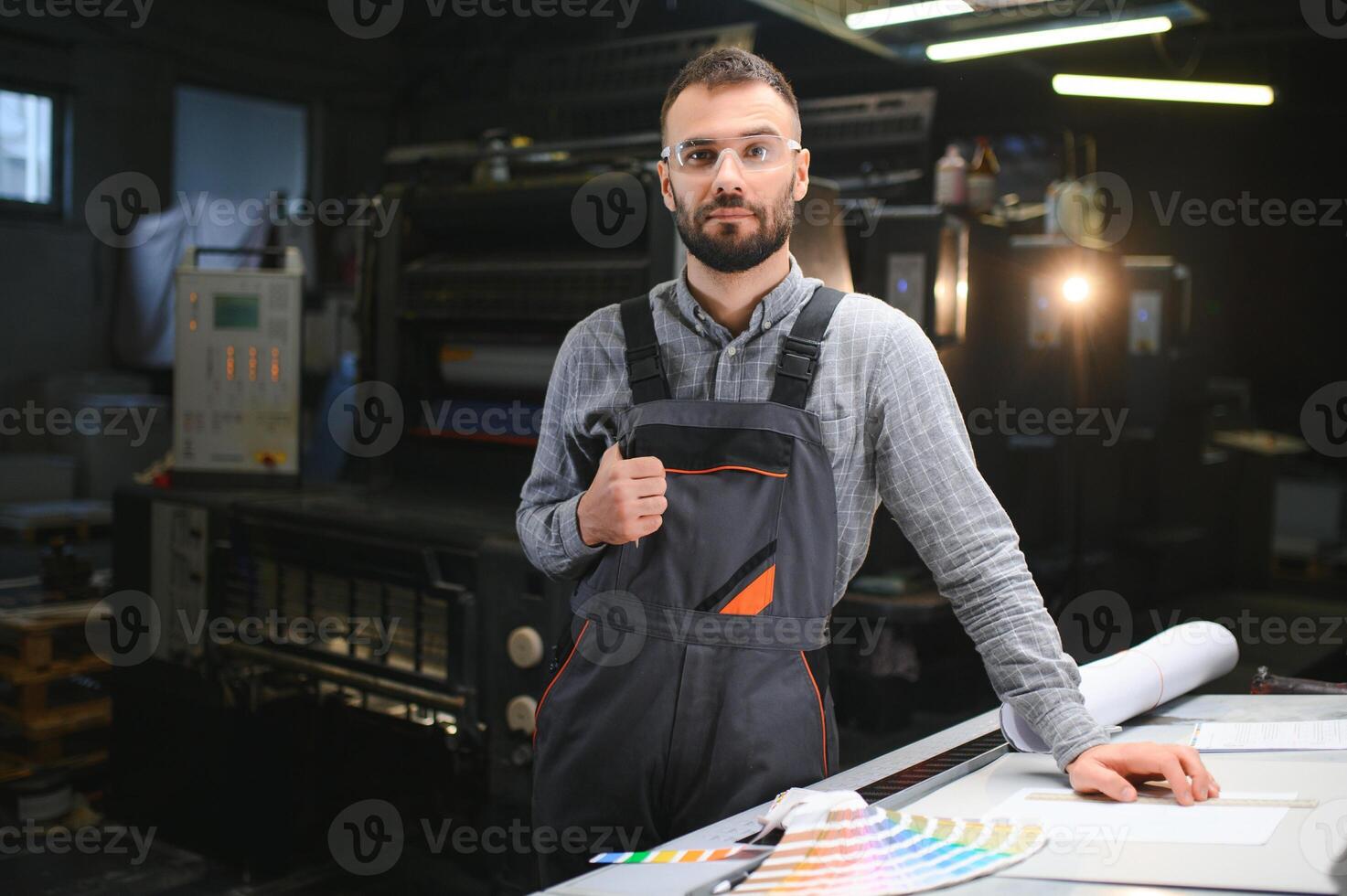 Portrait of a printing house worker photo