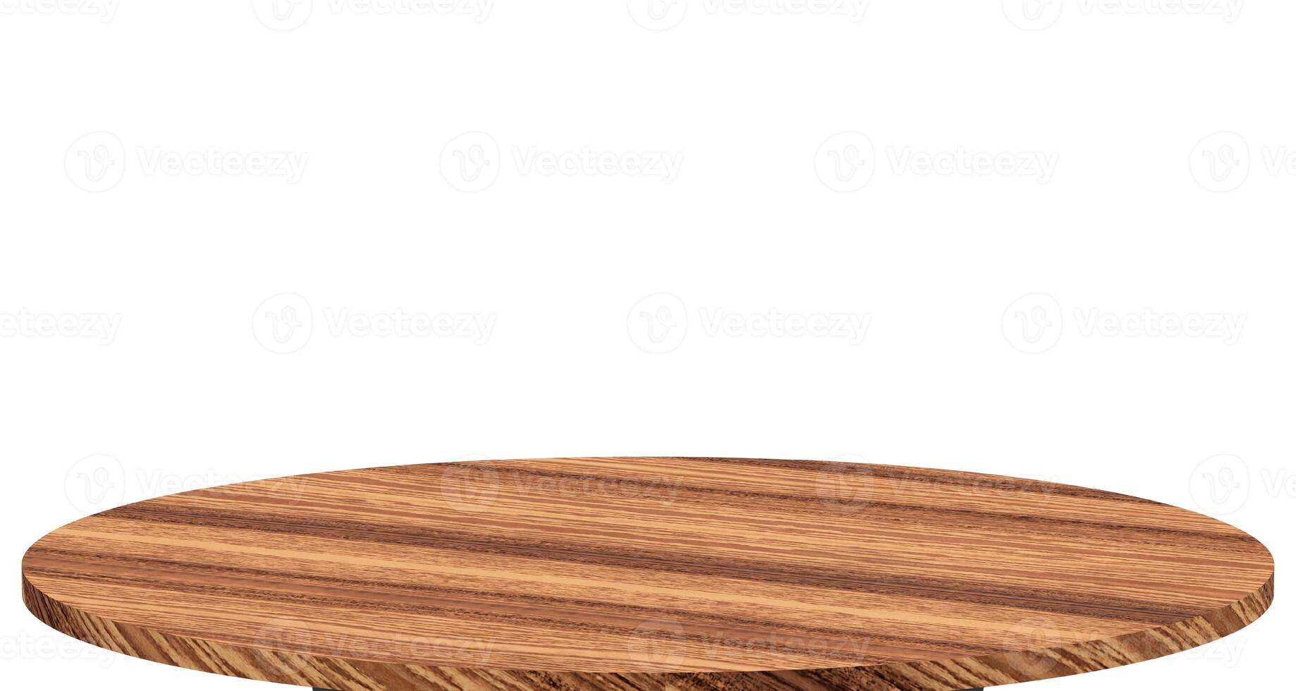 empty rounded table top with isolated transparent background, blank countertop for product montage advertising photo