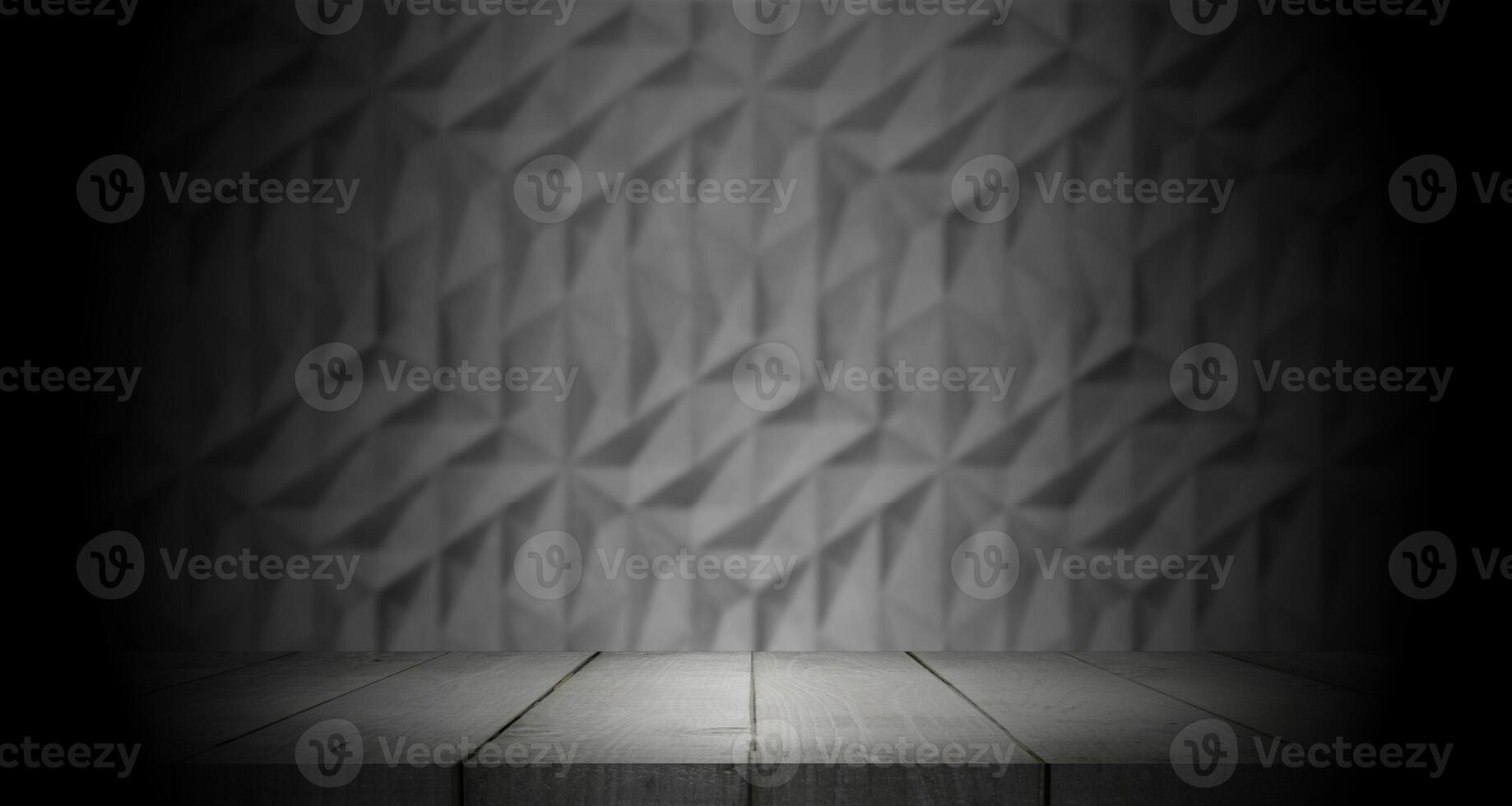 empty wood table top with concrete background, blank countertop for product montage advertising photo